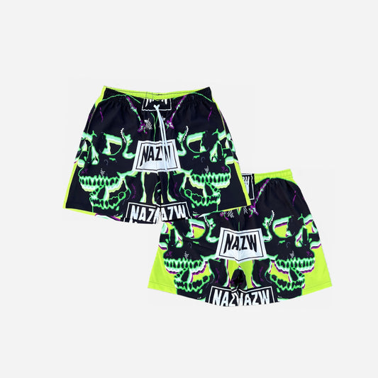 SLIMEY MIXED SKULL SHORTS